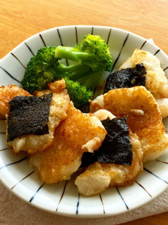 包丁要らず*長芋と海老の磯辺落とし焼き*-レシピのメイン写真