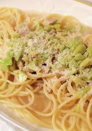 そら豆とベーコンのパスタ　男子ごはん風-レシピのメイン写真