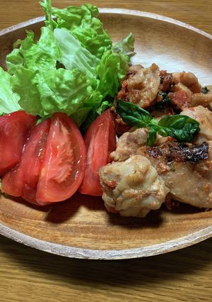 トマトとバジルの漬け込みチキン-レシピのメイン写真
