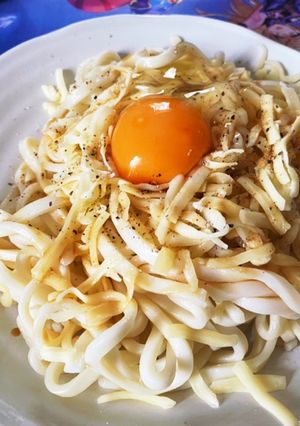 カルボナーラ風ぶっかけうどん-レシピのメイン写真