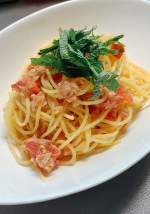 トマトとツナの冷製パスタ!!-レシピのメイン写真