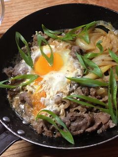 牛コマで酒のあてミニすき焼き〆のミニ牛丼-レシピのメイン写真