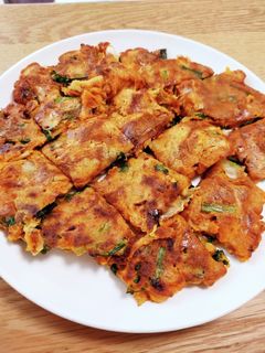 天ぷら粉でキムチチヂミ-レシピのメイン写真