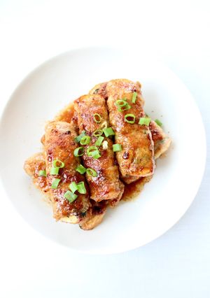 大人気な【絹揚げの豚巻き（照り焼き）】-レシピのメイン写真