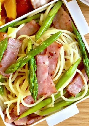 調味料2つで！アスパラのペッパーパスタ-レシピのメイン写真
