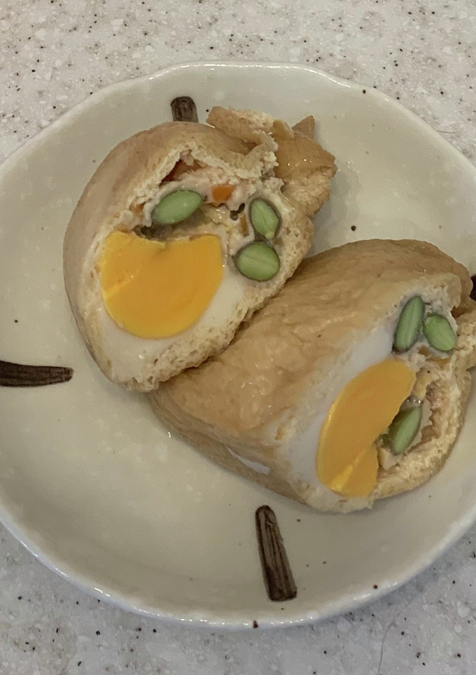 冷凍卵を使った油揚げの巾着煮-レシピのメイン写真