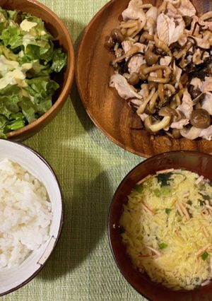 ぶた肉とぶなしめじの塩こん部長炒め-レシピのメイン写真