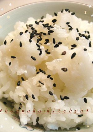 シンプルに☆長芋（里芋）の炊き込みご飯-レシピのメイン写真