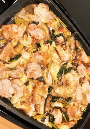 ホットプレートで簡単！豚ヒレ肉のみぞれ煮-レシピのメイン写真