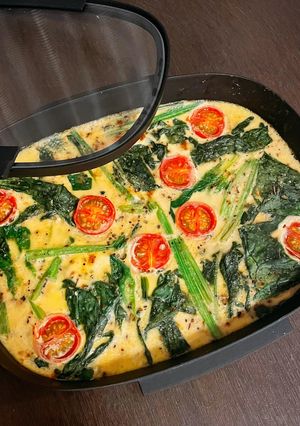 ほうれん草のキッシュ風オープンオムレツ-レシピのメイン写真