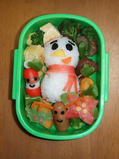キャラ弁 雪だるまのクリスマス-レシピのメイン写真