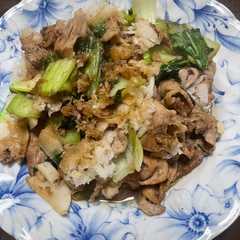 รูปของ 大根おろし 青梗菜 豚肉生姜炒め
