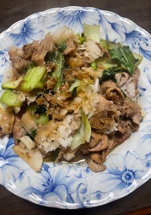大根おろし 青梗菜 豚肉生姜炒め-レシピのメイン写真