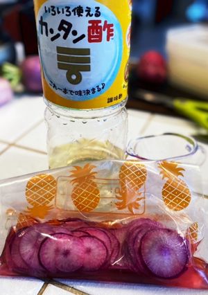 超簡単カラフル大根甘酢漬(紅くるり、紫)-レシピのメイン写真