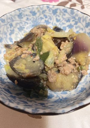 おつまみにも！なすとひき肉のピリ辛炒め-レシピのメイン写真