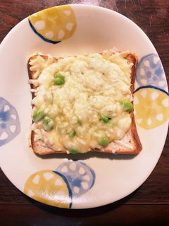 枝豆とチーズたっぷりツナマヨトースト-レシピのメイン写真
