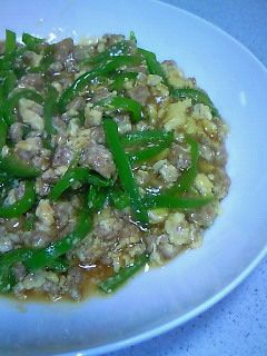 ピーマンと卵とひき肉のオイスターあんかけ-レシピのメイン写真