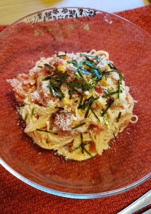 たらことトマト缶の冷製カッペリーニ-レシピのメイン写真