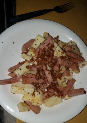 長芋とスパムのカレー粉炒め-レシピのメイン写真