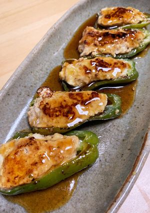 鷄胸肉のピーマン肉詰め-レシピのメイン写真