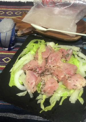 ビンチョウマグロのゴロゴロカルパッチョ-レシピのメイン写真