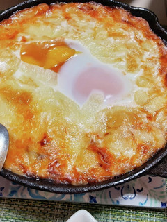 スキレットでナスと卵のトマトチーズ焼き-レシピのメイン写真