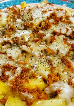 リメイク【芋とキーマカレーのチーズ焼き】-レシピのメイン写真