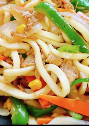 簡単!ヴィーガン☆焼きうどん☆-レシピのメイン写真