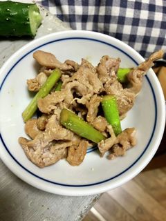 豚肉とアスパラのガーリックバター炒め-レシピのメイン写真