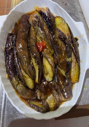 やみつき！焼きナスのポン酢辛味ソース-レシピのメイン写真
