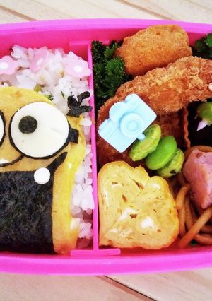 今日のキャラ弁♪（ミニオンズ・ボブ）-レシピのメイン写真