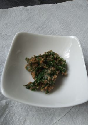 袋で作る　お袋の味　＜春菊の胡麻和え＞-レシピのメイン写真