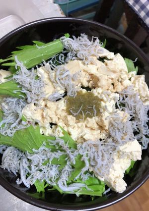 水菜とたっぷりわかめの豆腐サラダ-レシピのメイン写真