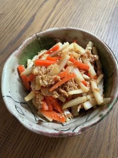 大根の皮消費!ツナきんぴら 作り置きにも-レシピのメイン写真