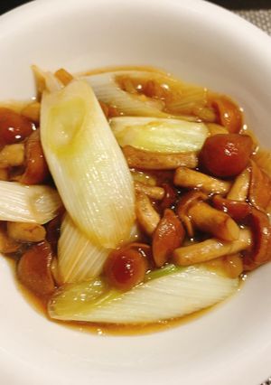 長ネギとなめこのうま煮炒め-レシピのメイン写真