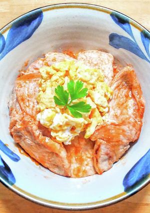 超簡単なポークチャップ丼-レシピのメイン写真