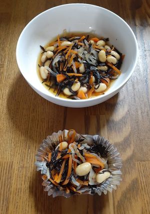 【♪お弁当】ひじきの煮物（油を使わない）-レシピのメイン写真