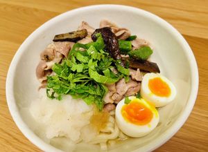 ナスが美味い！豚しゃぶおろしうどん-レシピのメイン写真
