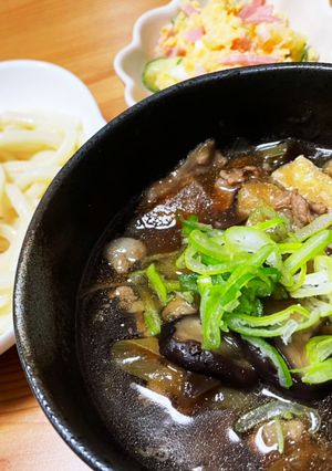 豚バラと茄子のつけうどん-レシピのメイン写真