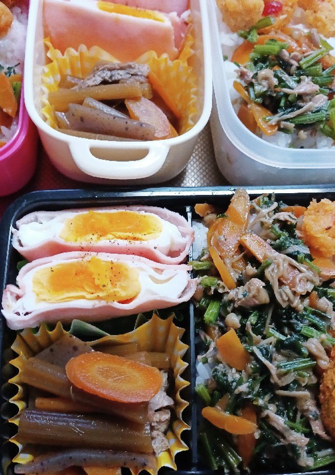 高校生息子、旦那、娘弁当(5/31)-レシピのメイン写真