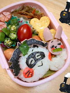 鬼滅の刃 キャラ弁(ポン治郎、ピョン子)-レシピのメイン写真