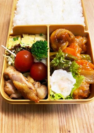 中1女子弁当アスメシ15☆豚こま酢豚-レシピのメイン写真