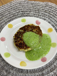 もずく入り豆腐ハンバーグ オクラあんかけ-レシピのメイン写真