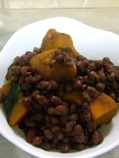 小豆とかぼちゃの煮物-レシピのメイン写真