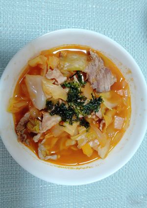 豚肉とたっぷり野菜キムチスープ-レシピのメイン写真