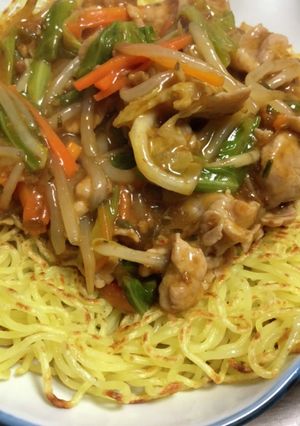 麻婆豆腐の素であんかけ焼きそば-レシピのメイン写真