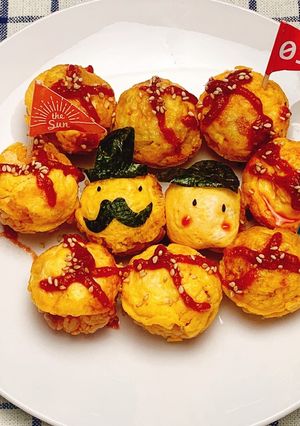 父の日に！ごまたっぷりオムライスボール-レシピのメイン写真