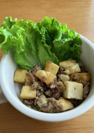 こどもも喜ぶ☆5分で肉味噌豆腐-レシピのメイン写真