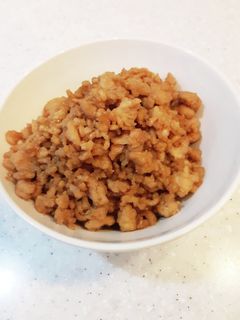 甘めの鶏そぼろ お弁当に-レシピのメイン写真
