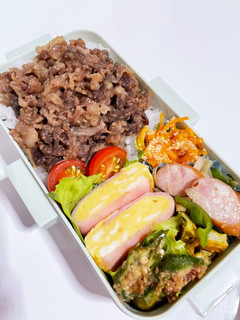 牛肉時雨とハム卵焼き弁当-レシピのメイン写真